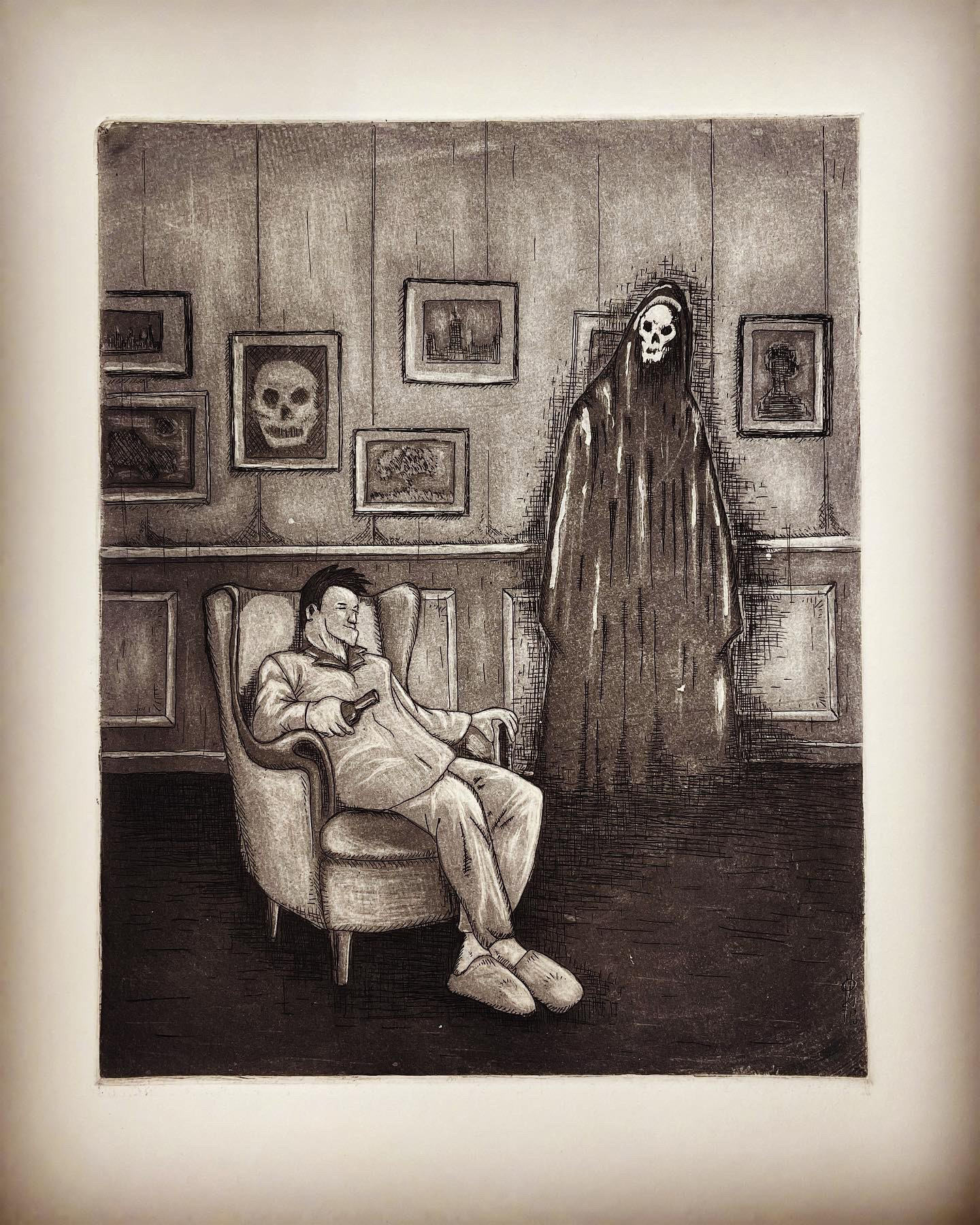 Untitled - Intaglio print exploring traditional printmaking techniques