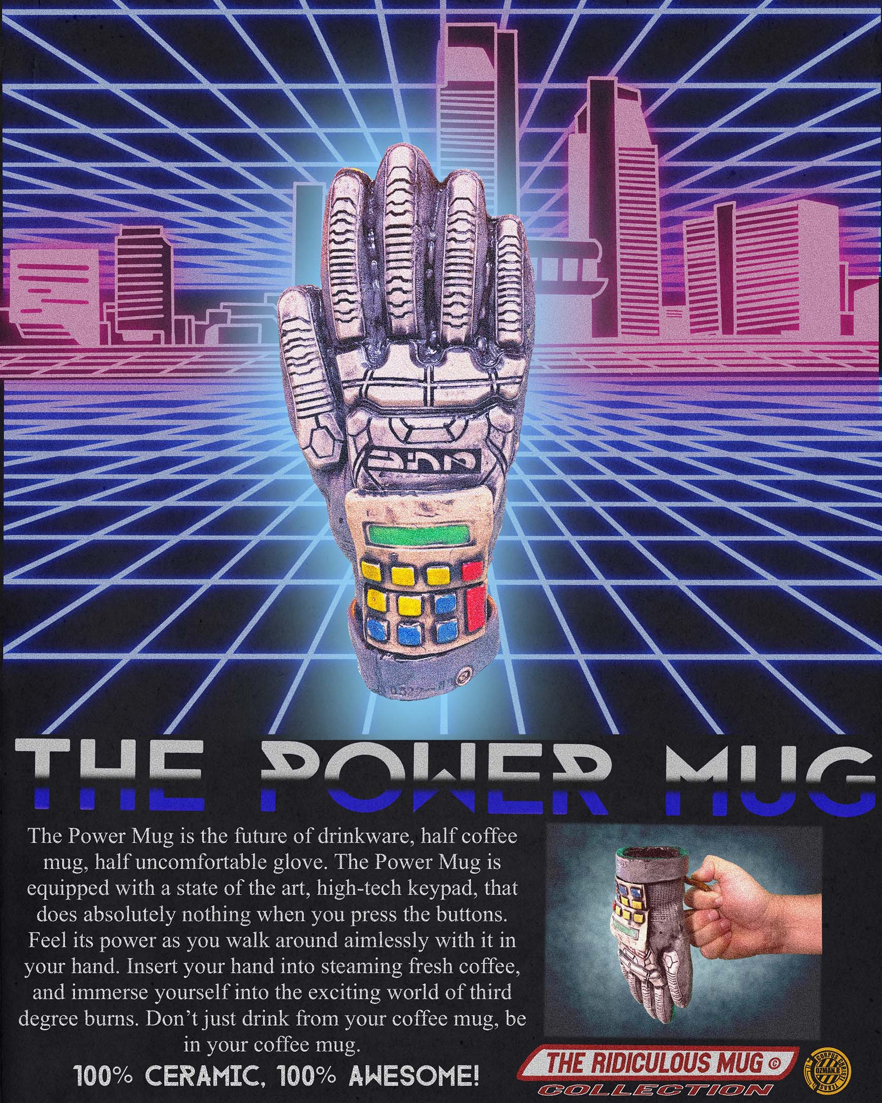 The Ridiculous Mug (Power Mug) - Digital art homage to Nintendo Power Glove
