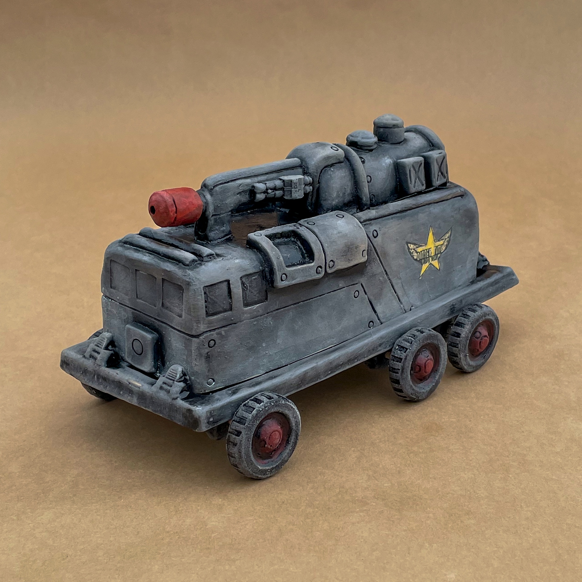 Dinner Time Action Force (butter dish) - A functional ceramic sculpture