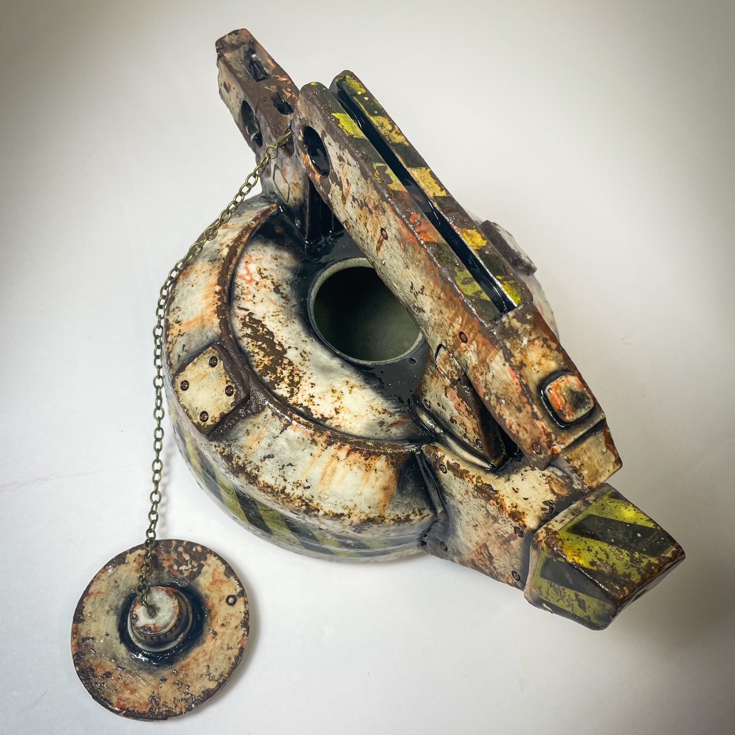 Industrial Sci-Fi Teapot - A ceramic teapot exploring futuristic industrial design