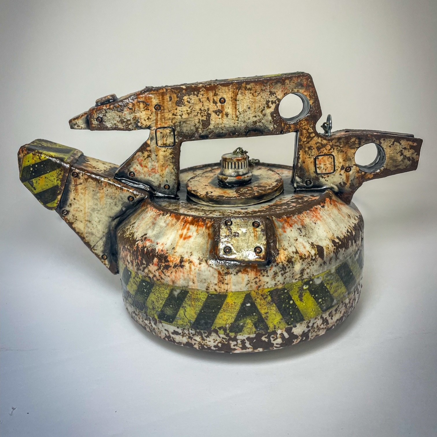 Side view of Industrial Sci-Fi Teapot